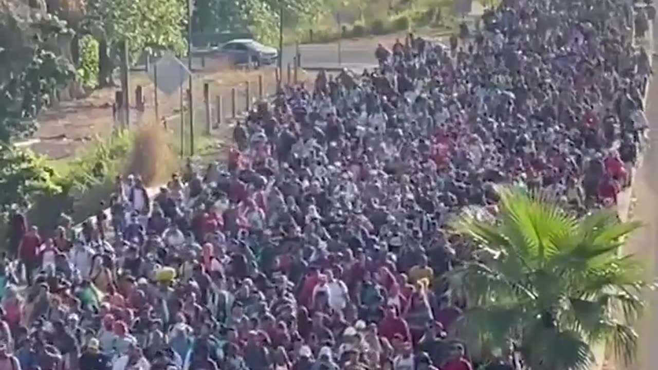 The largest migrant caravan of 2023 10,000 individuals from 24 countries en route to the US border