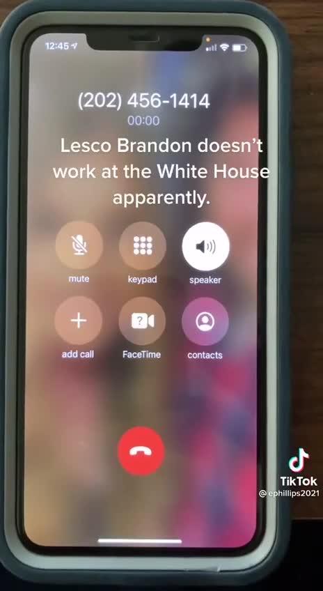 Please stop calling The White House looking for Brandon...😂😂😂