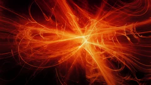 Lines of light floating and moving in space