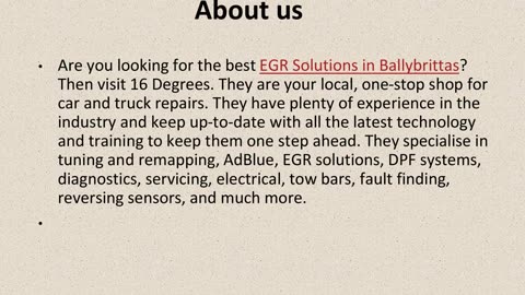 Get The Best EGR Solutions in Ballybrittas.