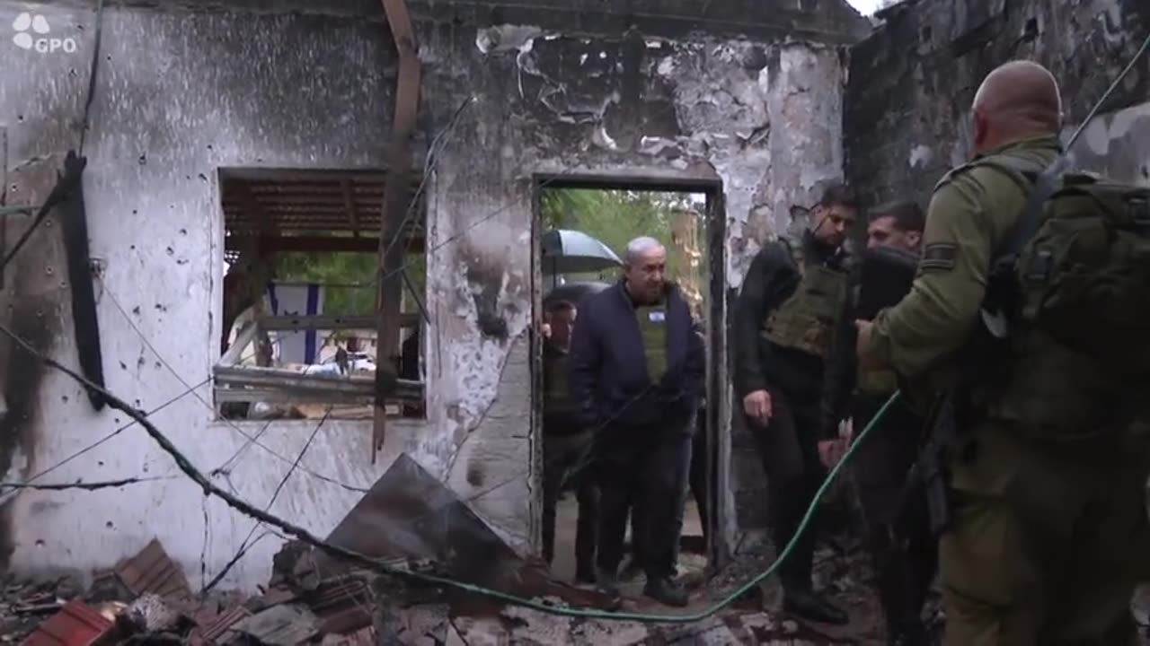 Elon Musk Visits Site of October 7th Kibbutz Massacre With Netanyahu