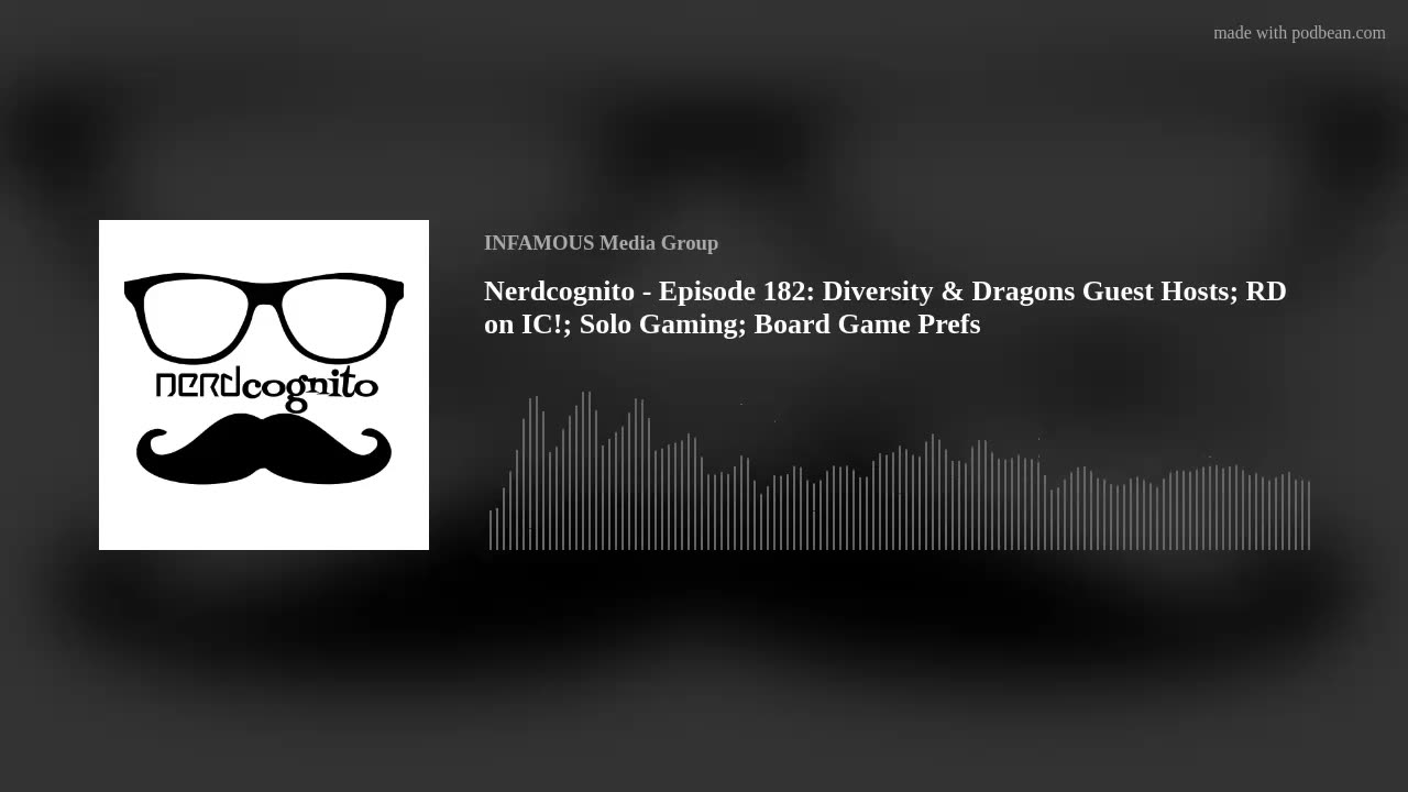 Nerdcognito - Episode 182: Diversity & Dragons Guest Hosts; RD on IC!; Solo Gaming; Board Game Prefs