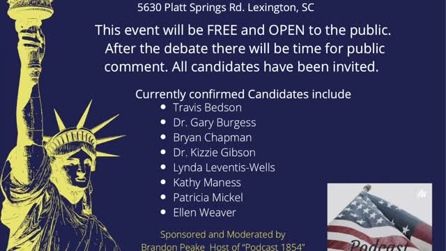 South Carolina Superintendent of Education Debate Announcement.