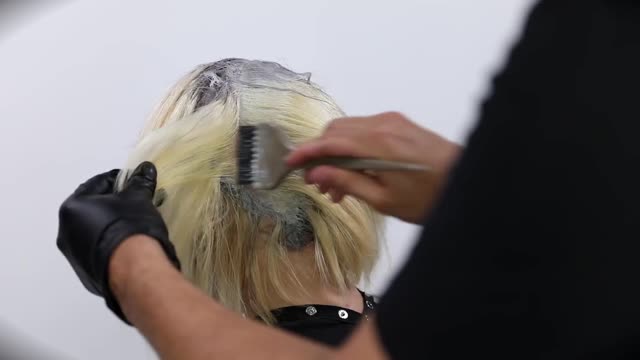 Learn how to do Silver Blonde Hair Color with Shadow Root Coloring.