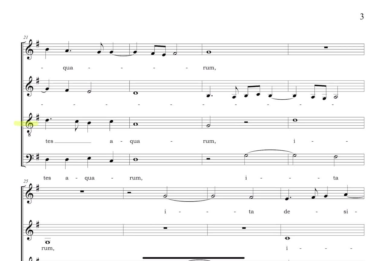 Sicut Cervus (Palestrina) Practice Track: TENOR Predominant