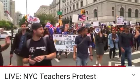 NYC Teachers PROTEST against the DEATH VAX