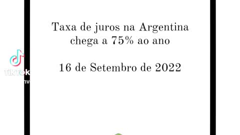 Taxa de juros na Argentina chega a 75% ao ano