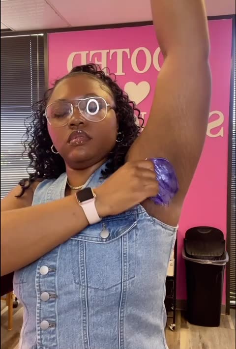 Self Underarm Waxing with Sexy Smooth Purple Seduction Hard Wax | Rooted Skincare Tutorial