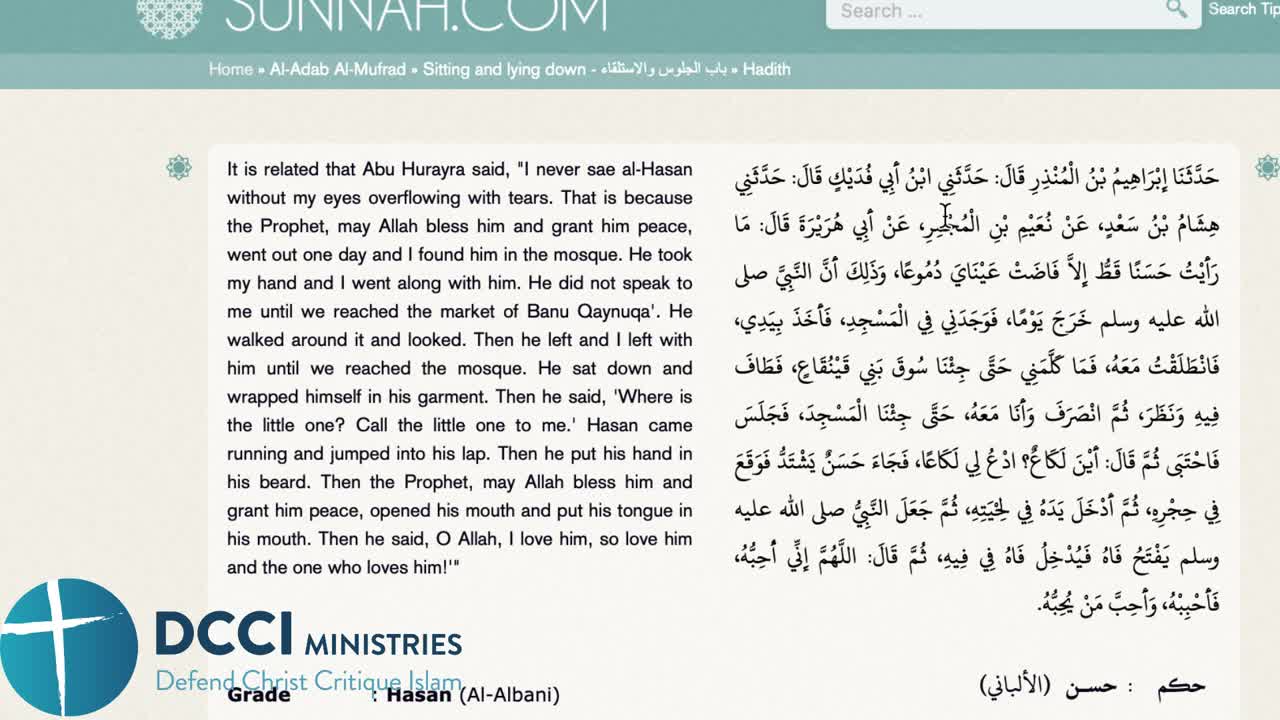 Is it French kissing? Muhammad & his homosexual inclines.