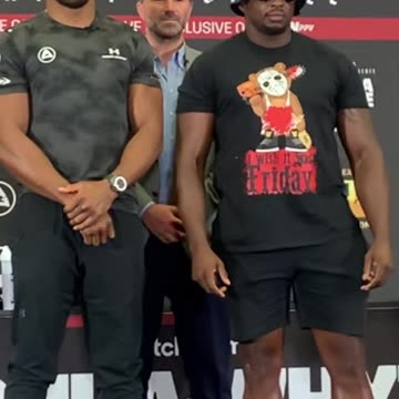 ANTHONY JOSHUA STEPS TO DILLIAN WHYTE IN REMATCH FACE OFF!
