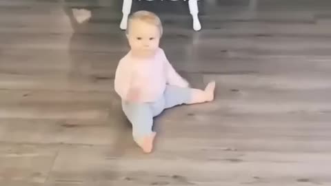 Cute baby funny dance