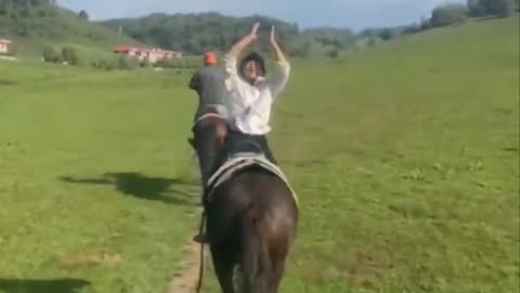 Horse riding looks fun