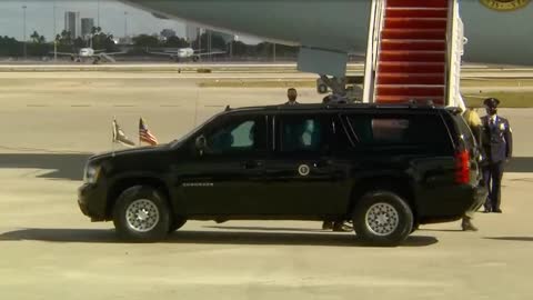 Former President Trump and First Family arrive in West Palm Beach.