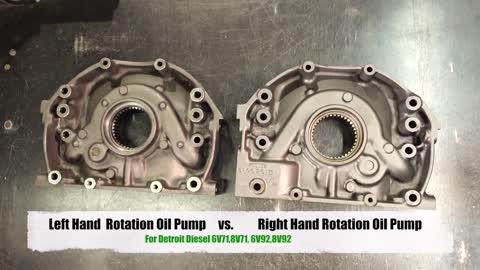 Left Hand Vs. Right Hand Oil Pump For Detroit Diesel (6V71,8V71,6V92,8V92)