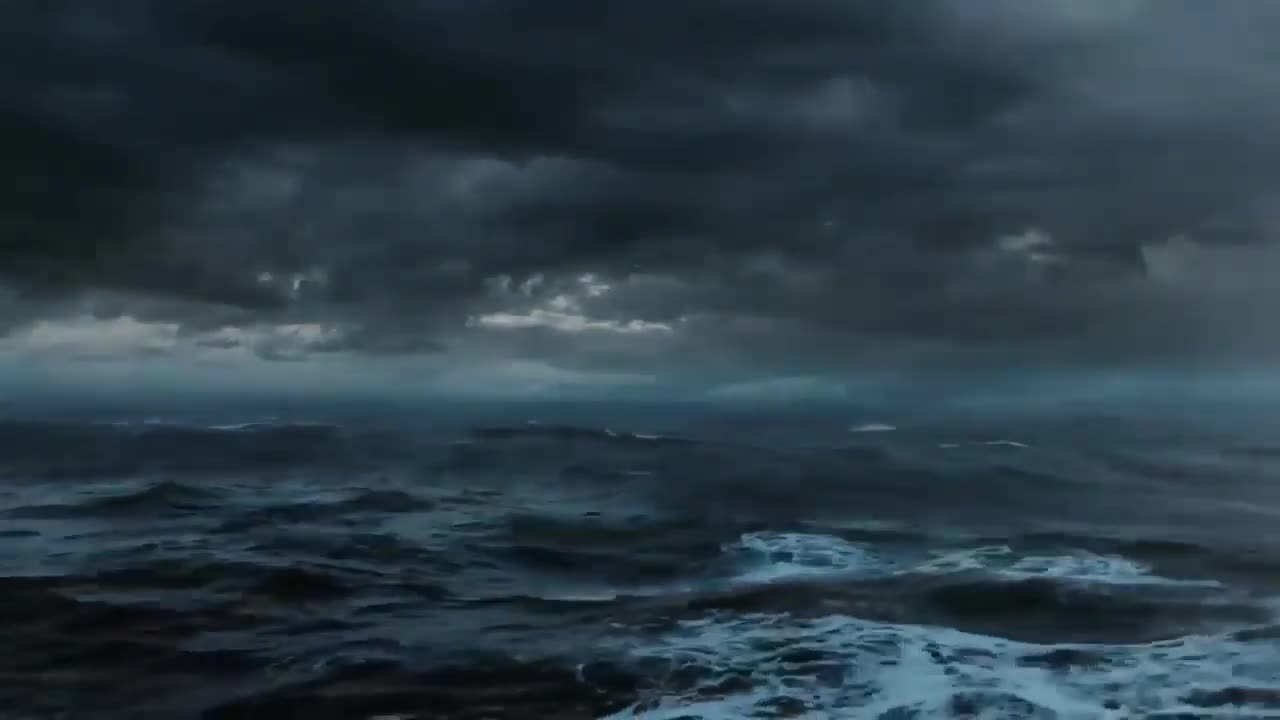 Sound of Rain Storm at sea, sounds for sleeping, relaxing