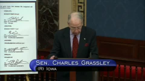 USA - Senator GRASSLEY's presentation of Hunter Biden's Laptop from Hell: