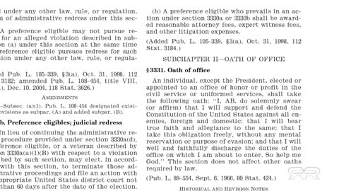 No Oaths of Office in the Federal Government