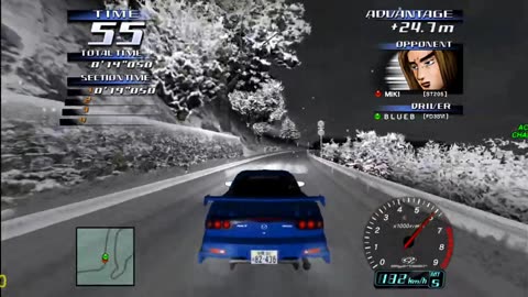 Initial D Arcade Stage 3 - Mazda RX7 Spirit R Legend Of The Street Walkthrough Pt 20(Flycast HD)