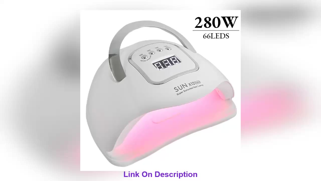 High Power SUN X12 MAX 66 Pcs Nail Lamp UV Led For Drying All Nail Gel Polish With Large LCD