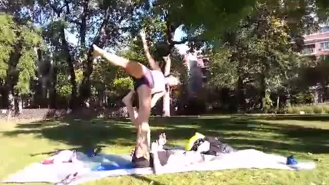 Morning Yoga In The Park