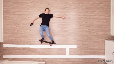 This person made a stop-motion skateboarding animation while lying on the floor