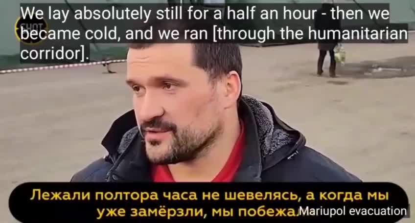 Ukrainians being evacuated by Russian troops-Ukraine Gov killing their own people