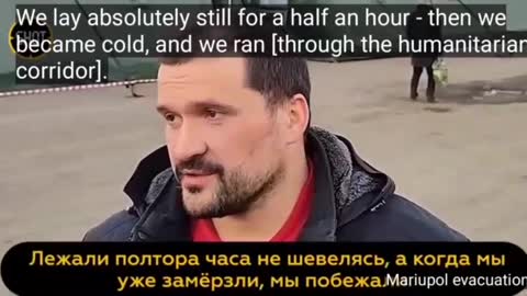 Ukrainians being evacuated by Russian troops-Ukraine Gov killing their own people