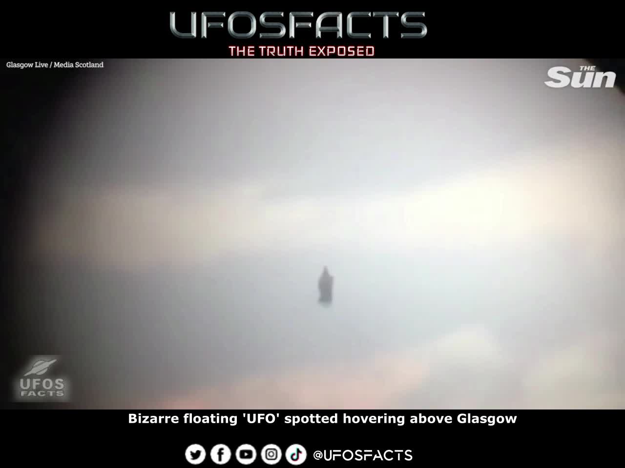 Bizarre floating 'UFO' spotted hovering above Glasgow