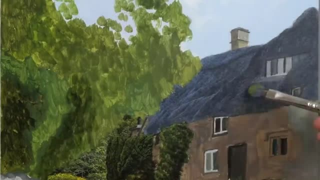 Use A Brush To Color The Roof