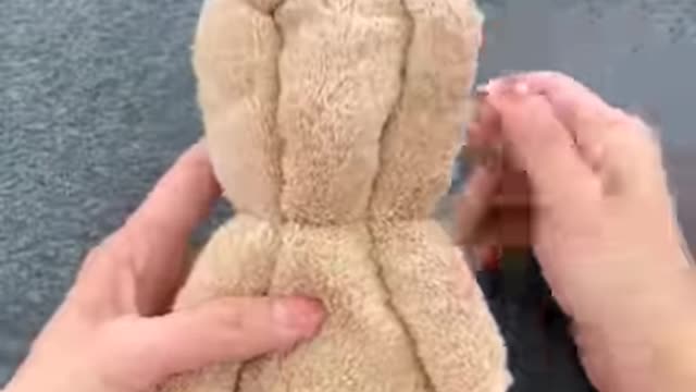 A lovely teddy bear made with towel and love