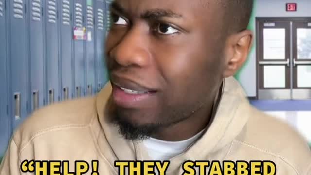 "HELP! THEY STABBED ME"