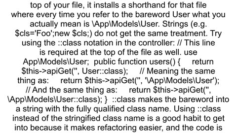 User model not found in trait