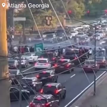 Atlanta, Georgia - Truck showing off goes wrong.