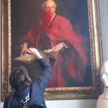 Palestine Action has sprayed and slashed a historic painting of Lord Balfour in Trinity College,