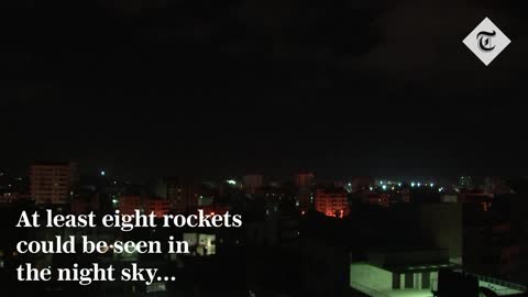 Israel’s Iron Dome intercepts barrage of rockets over Gaza as conflict continues