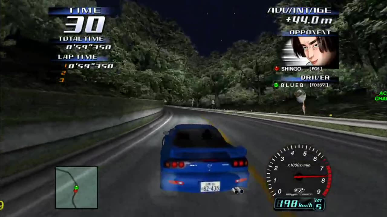 Initial D Arcade Stage 3 - Mazda RX7 Spirit R Legend Of The Street Walkthrough Pt 1(Flycast HD)