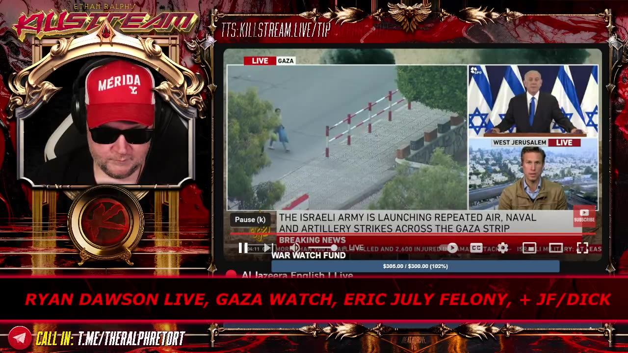 KILLSTREAM: RYAN DAWSON LIVE, GAZA WATCH, ERIC JULY FELONY, + JF/DICK