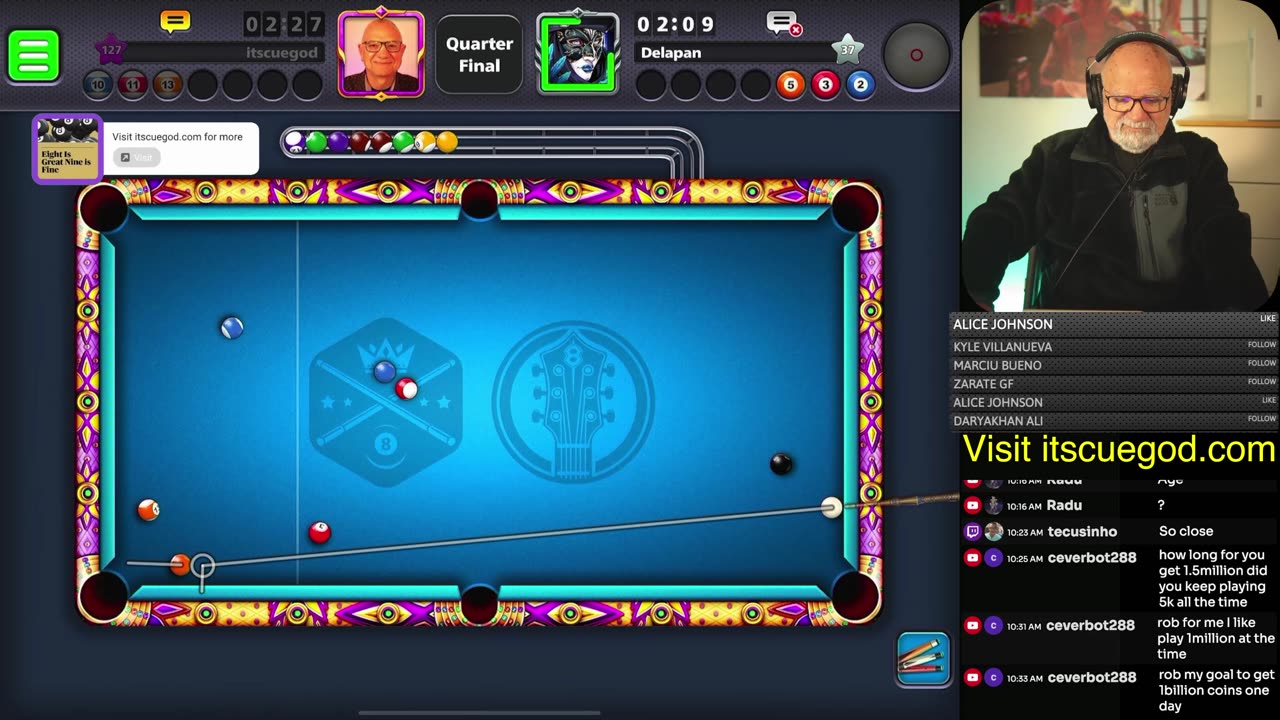 The 8 Ball & 9 Ball Pool LIVE Show with ITSCUEGOD