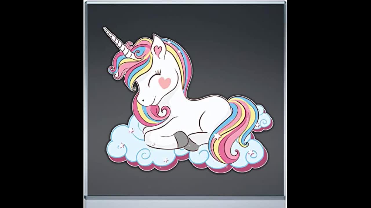 Review: Unicorn Sticker Decal Vinyl Magical AF 4" x 2.8" Funny for Laptop Cell Phone Water Bott...