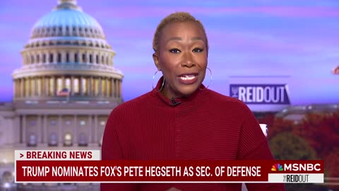 MSNBC: Trump picks Fox News' Pete Hegseth to serve as Secretary of Defense.