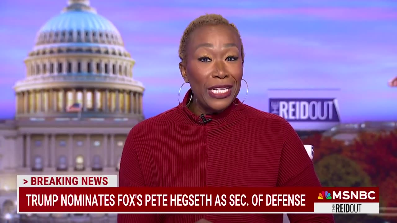 MSNBC: Trump picks Fox News' Pete Hegseth to serve as Secretary of Defense.