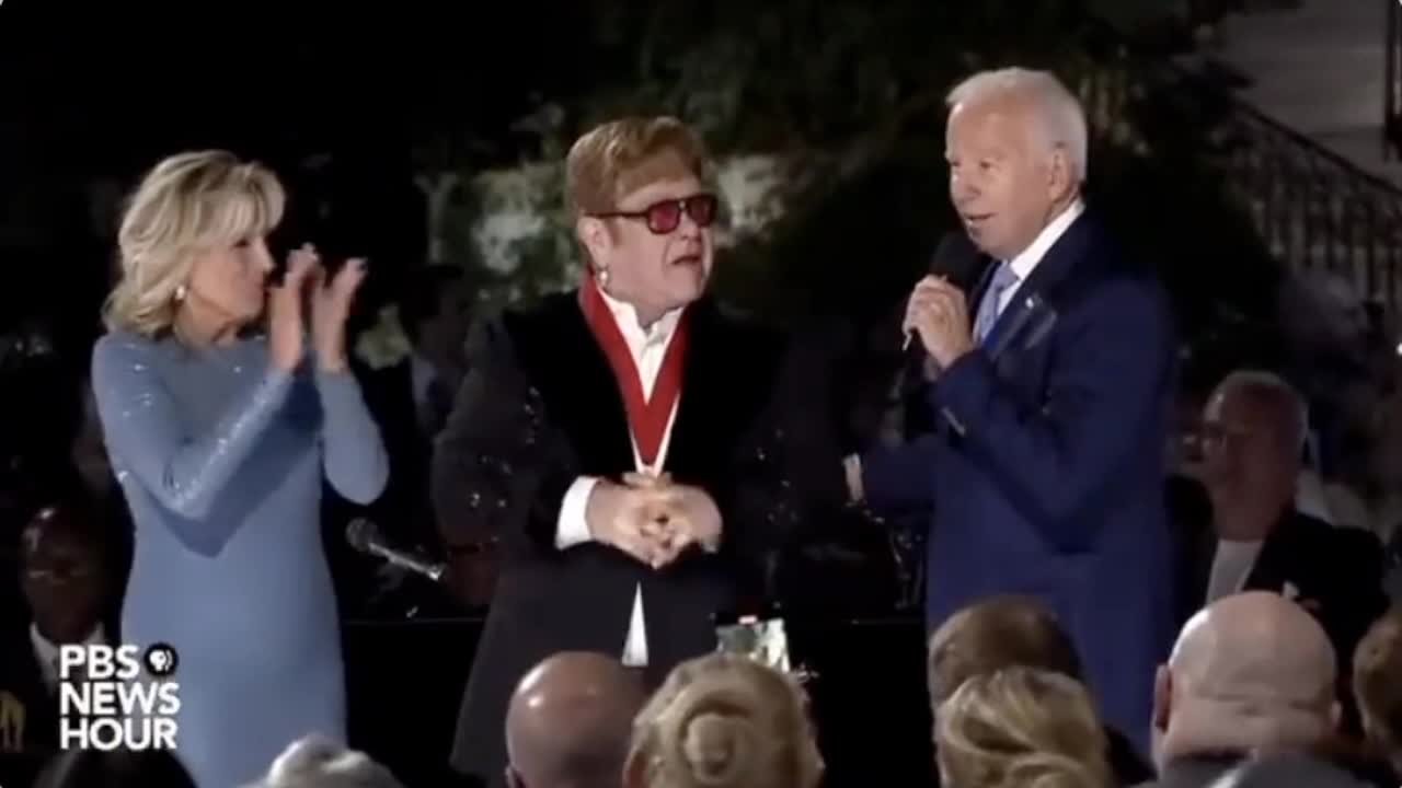 President Joe Biden blames Sir Elton John for spreading aids - #superspreader #aids #ultramaga #maga