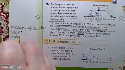 Gr 6 - Ch 12 - Lesson 1 - Line Plots