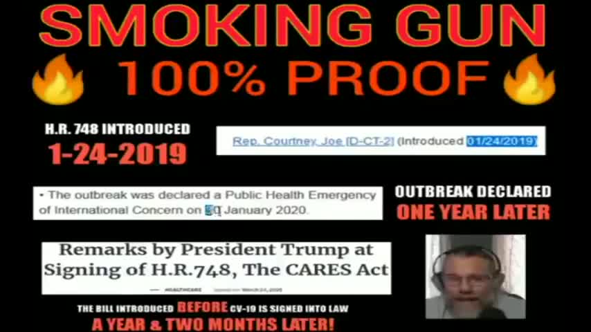 "CARES ACT" WAS INTRODUCED A FULL YEAR BEFORE THE PANDEMIC. PROOF IT WAS PLANNED?