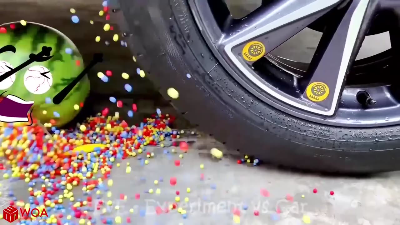 Crushing Crunchy & Soft Things by Car - Experiment Car vs Nails, Coca Cola