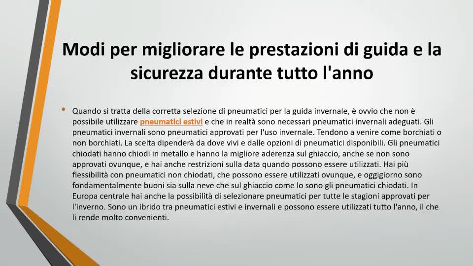 Modi per migliorare le prestazioni di guida e la sicurezza durante tutto l’anno