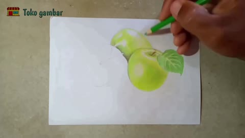 Draw Two Beautiful Green Apples