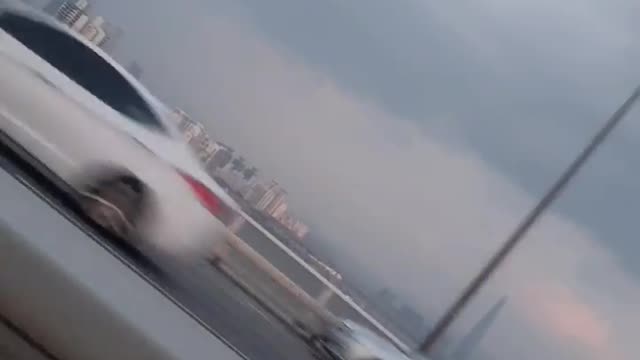 A Passing Car of Seongsu Bridge in Korea