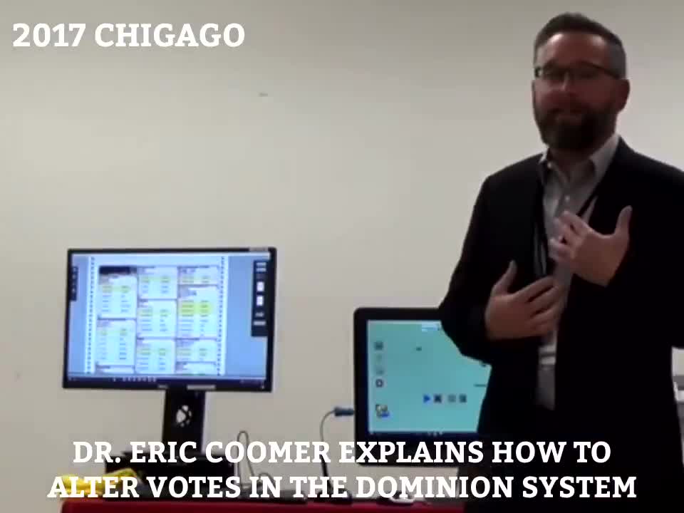 Eric Coomer showing how easy it is to change votes in Dominion