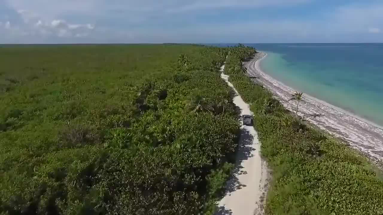 Wonder of beach drone video recorded from super quality